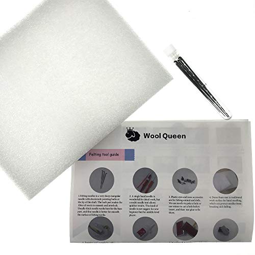 image for Wool Queen Large High-Density Needle Felting Foam Pad/White 10''x6''x1