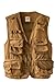 autumnridgetraders Lightweight 16 Pocket Vest for Fishing, Photography or all outdoor activities (Dark Tan, 3X-Large)