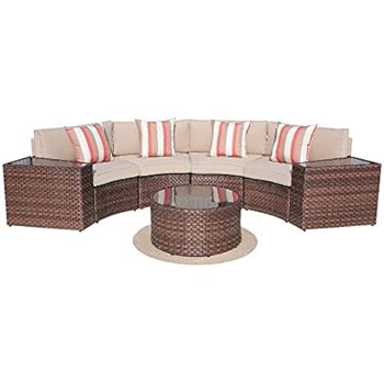 Amazon Com Genuine Ohana Outdoor Patio Wicker Furniture 7pc All