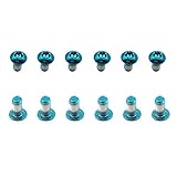 Anders Bike Disc Brake Rotor Bolts,M5x12mm Bicycle Rotor T25 Screws for MTB Mountain Bike, Steel/Titanium