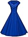 GownTown Womens Dresses Party Dresses 1950s Vintage Dresses Swing Stretchy Dresses, Royal Blue, X-Large