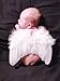 FashionWings (TM) Newborn Baby White Feather Angel Wings, Halo & Poster Set