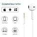 Amandaer 2 Pack Apple Headphones/Earbuds/Earphones with Microphone&Remote Control Premium Stereo for iPhone 6S/6/6S Plus/6 Plus,iPhone SE/5S/5C/5, iPad /iPod Nano 7/iPod Touch (White) H21