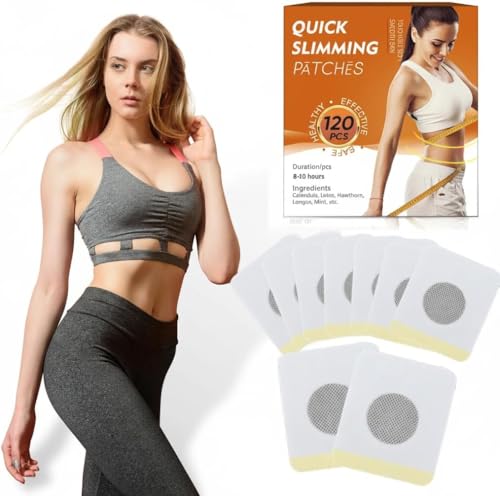 Weight Loss Patches, 120Pcs Natural Slimming Patches for Weight Loss, Gentle Herbal Belly Stickers for Women & Men, Targeted Cellulite & Diet Support