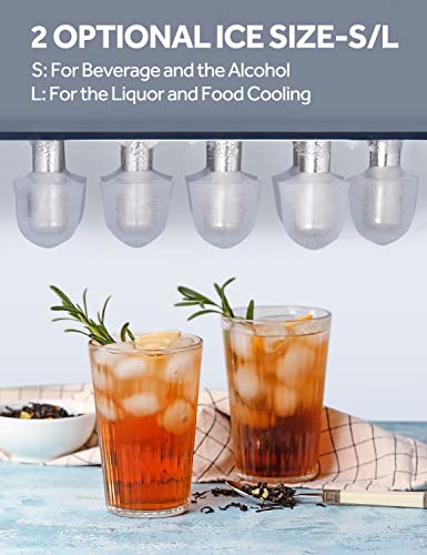 Countertop Ice Maker, FREE VILLAGE Ice Maker Machine for Countertop 9 Ice Ready in 6 Mins, 26Lbs/24H, Self-Cleaning Function, Portable Ice Maker with Ice Scoop & Basket for Home/Party/Camping (Black)