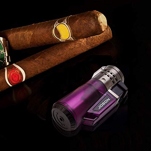 Torch Lighter 2 Pack Triple Jet Flame Refillable Butane Lighter Gas Fluid Lighter 3 Jet Torch