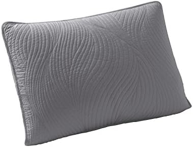 Brielle Home Stream Textured Decorative Pillow Sham Set, King, Grey