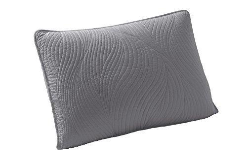 Brielle Home Stream Textured Decorative Pillow Sham Set, King, Grey