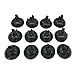 Pietypet 21 Pcs Standard Black Airline Tubing Air Pump Accessories for Fish Tank, 5 m Aquarium Air Line Fish Tube Pipe, 2 Bubble Release Air Stones, 2 Check Valves, 12 Suction Cup Clips, 4 Connectors