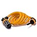 XZSUN Bike Lock Bicycle Lock Chain ，5-Digit Combination Lock Core Steel Wire Bike Lock Security&Portable Bicycle Locks,4 Feet x 1/2 inch (Orange)thumb 2