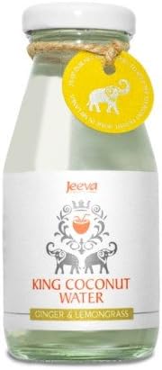 Garden Fresh Organic King Coconut Water | Multiple flavours - Pack of 12 bottles (Ginger and Lemongrass, 200 ml)