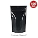 Black Mylar Stand Up Bags Pouches with Zipper 6 X 9 X 3.5 inches (8 Oz) 100 pcs