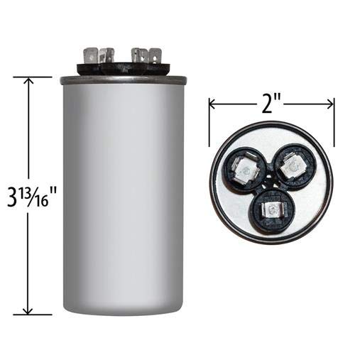Replacement for Carrier TP-CAP-40/5/440R Dual Run Capacitor by