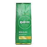 Kaffeine Koffee Organic Brazillian Bourbon Santos Medium Roast Whole Bean Specialty Gourmet Coffee (2 LB)