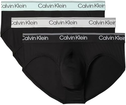 Calvin Klein Men HIP Brief 3PK Black (Black Bodies w/Black/Light Cast/Fe) L
