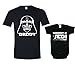 Texas Tees Gift for New Dad, Inspired by Star Wars Shirt Set, Jedi Shirt,Darth & Jedi - Black,Mens (Large) & 3-6 Month