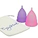 Easymoon Menstrual Cups (2-Pack) Manage Menstruation Flow, Help Reduce Cramping | Reusable, Hypoallergenic Silicone | Healthier Alternatives to Tampons and Pads