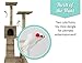 Large Cat Tree House - 4 Foot Tall Soft Felt Carpet Climbing Play Tower and Scratcher for Pets to Play, Scratch and Rest – Three Levels with Ramps, Fort and Mouse Toys – Easy Assembly – by Petlo