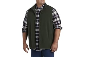 DXL Big + Tall Essentials Men's Big and Tall Full-Zip Polar Fleece Vest