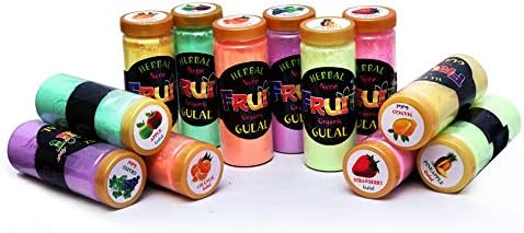 100% Holi Gulal Herbal, Natural Organic Holi Colour, Organic Holi Rangoli Colour Powder Pack, Skin Friendly Gulal by Lifetime Fashion (Pack of Three)