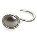 BINO | Shower Curtain Hooks, Brushed Nickel | Set of 12 Shower Curtain Rings | Shower Hooks for Curtain Shower Rings