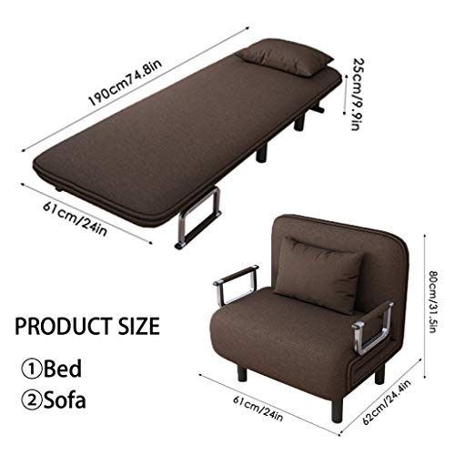 Folding Sleeper Bed Chair,Single Sleeper Convertible Chair Lounger Couch Bed Chair Alalaso(Ship from USA)