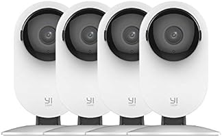 YI by KAMI 4pc Security Home Camera, 1080p WiFi Smart Wireless Indoor Nanny IP Cam with Night Vision, 2-Way Audio, Motion...