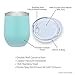 Ink Splash Promos Insulated, Stainless Steel, Stemless Wine Glass Tumbler with Lid and Funny Sayings, Birthday, Friend Gift Idea | 12 oz | Matte Seafoam Mint