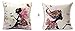 Cotton Linen Girl with Pink Wing Elves and Butterflies New Decorative Pillowcase Throw Pillow Cushion Cover Square 18