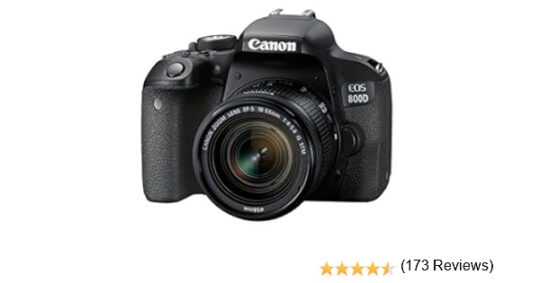 Canon EOS 800D - Cámara RÉFLEX de 24.2 MP (Pantalla táctil de 3.0, NFC, Dual Pixel CMOS AF, Bluetooth,45 Puntos AF, 6 fps, Full HD, WiFi) Negro: Amazon.es: Electrónica