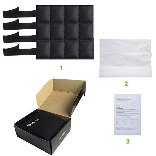 WORLD-BIO Ice Pack Cooling Wrap for Horse Injuries, Therapy Full Leg Ice Boot Cold Pack, Universal Size, 15.5'' x 15.7''Black
