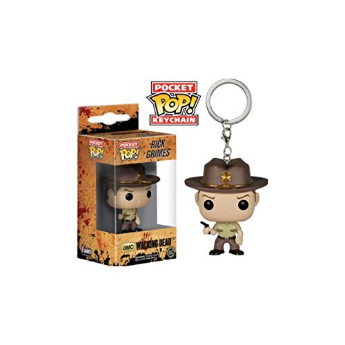 Funko pop keychain: wd - rick grimes