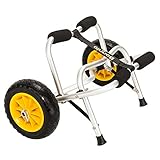 Bonnlo Boat Kayak Canoe Cart Carrier Dolly Trailer Tote Trolley Transport Inflation Free Solid Tires Wheel