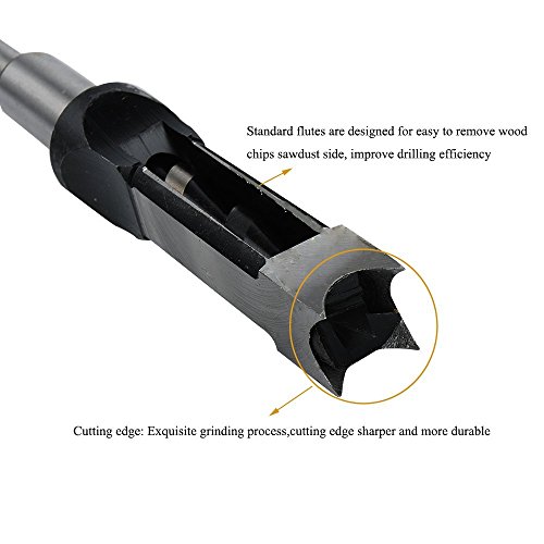 image for MAX-CRAFT 3/4 Inch Woodworking Square Hole Mortise Chisel Drill Bits S