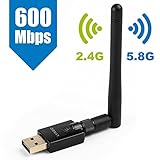 LYNEC UC6 600Mbps 802.11ac Dual Band 2.4G/5G Wireless Network Adapter USB Wi-Fi Adapter with 2dBi Antenna Support Windows XP,Windows Vista,Win 7,Win 8.1