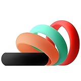 Aven Womens Silicone Wedding Ring - 4 Rings Pack - 5.5mm Wide(2mm Thick)-Black, Pink, Purple, Turquoise, Grey, White