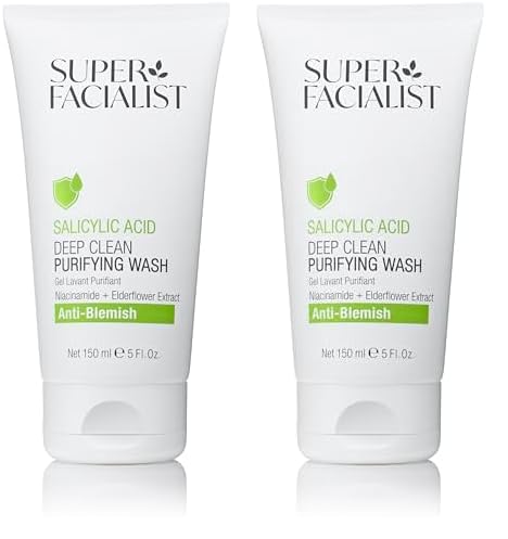 Super Facialist - Salicylic Acid Anti Blemish Purifying Cleansing Wash with Niacinamide (Vitamin B3), Face Cleanser & Face Wash for Clean and Clear Skin & Treat Acne, 150ml (Pack of 2)