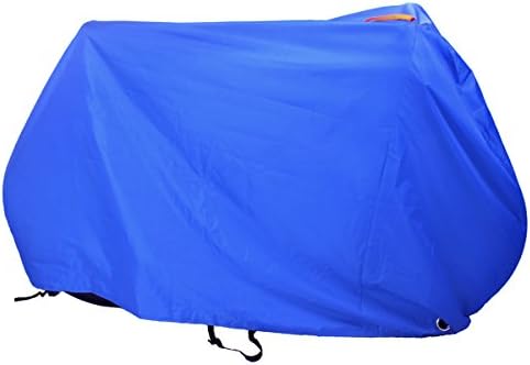 Royal Blue Lockable Foldable Waterproof Sun Protective Bicycle Cover for 1 to 3 All Kinds of Bikes with Double Buckle Straps