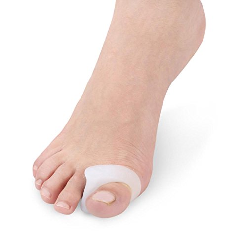 Toe Straightener,AutumnFall Hallux Aligner Orthosis Seperator Separation Toe Design Comb Toe,Style 2 (S, White)