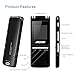 DGFAN Voice Recorder, 560 Hours Rechargeable 8GB Audio Voice Activated Recorder Dictaphone Stereo with Mini USB & MP3 Player – Perfect for Recording Lectures, Meetings, Conversation and Interviews