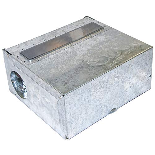 JT Eaton 401STS Steel Rat Size Snap Trap Station with Clear Inspection Window, Pack of 6