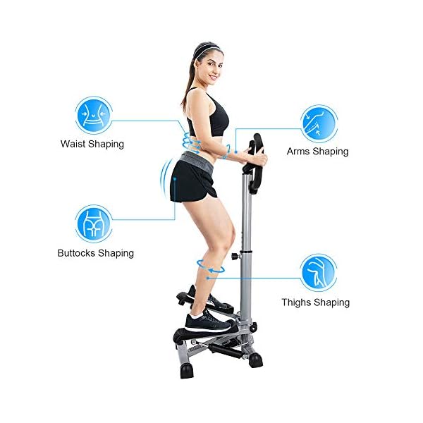 Greensen-Twist-Stepper-with-Handle-Folding-Trainer-Stair-Climber-Adjustable-Machine-Exercise-Stair-Climbing-Machine-with-LCD-monitor-for-Fitness-Aerobic-Exercise-Home-Office-Gym-Use-Black-and-Gray GREENSEN Twist Stepper with Handle Folding Trainer Stair Climber Adjustable Machine Exercise Stair Climbing Machine with…