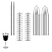 25 Silver Rimmed Disposable Plastic Wine Glasses | Large 10 oz. Premium Clear Hard Plastic Fancy Wine Cups for Weddings & Events (25-Pack) by BloominGoods