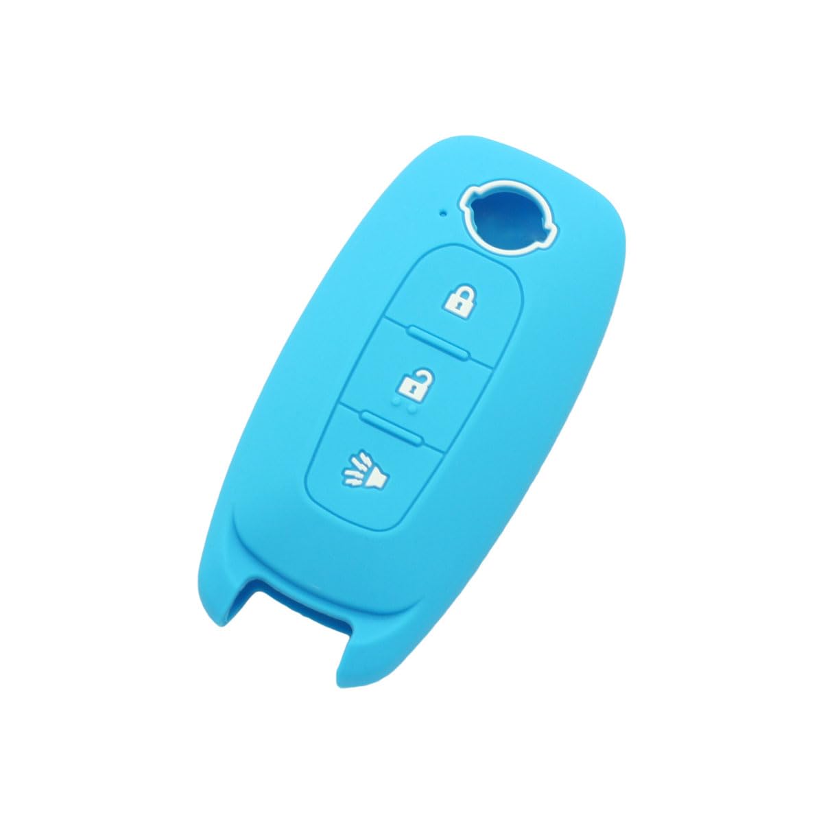 BROVACS Silicone Cover Protector Case Holder Skin Jacket Compatible with NISSAN 3 Button Smart Remote Key Fob CV2509 Light Blue — image 1