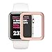 for Apple Watch Screen Protector, AYAMAYA Full Screen Coverage [Real Tempered Glass] Bumper Case with 3D Curved Edge & High Defintion for Apple Watch 42mm Series 3/2/1(Rose Gold)