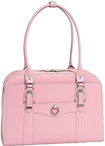 pink leather laptop bag