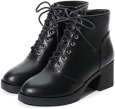Yj6x ショートブーツ レディース レースアップ 黒 厚底 太ヒール 編み上げ ファスナー付 黒 大きいサイズ レースアップブーツ 歩きやすい 編み上げブーツ ハイヒール 6cmヒール 厚底ブーツ 厚底靴 袴 ヒールブーツ ショート丈 Mksint Com