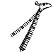 TopTie Unisex White and Black Keyboard Piano Skinny 2