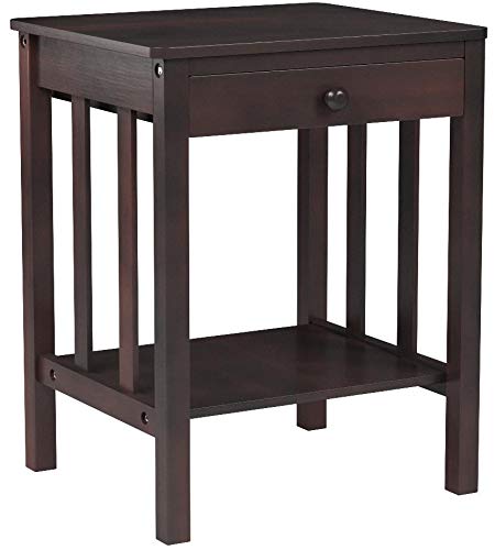 Homfa Bamboo Night Stand End Table