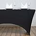 ifavor123 Set of 2 Premium Quality Fitted Spandex Stretch Tablecloth - Rectangle Durable Fabric Table Cover for 6 FT. Long Banquet Table (Black)